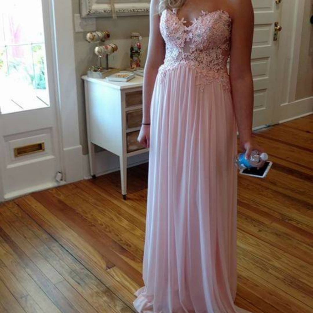 Jovani pink chiffon Formal Gown Size 2